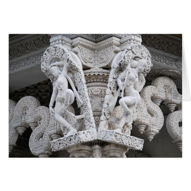 Neasden tempel - Baps Shri Swaminarayan Mandir OBS Kort (Framsidan Horizontal)