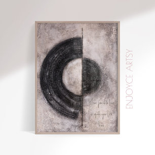 Neatral earthy abstrakt wabi sabi japandi wall art poster