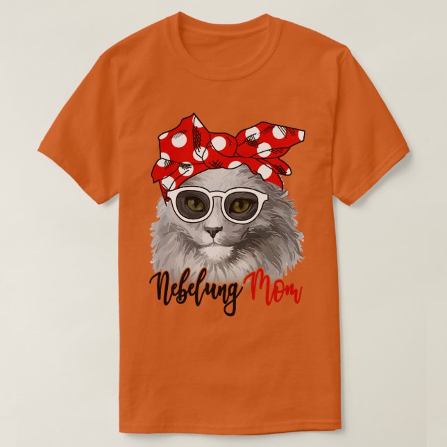 Nebelung Cat Shirt Nebelung Cat Mamma Bandana T (Design framsida)