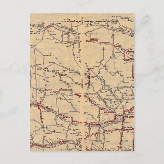 Nebraska 2 vykort (Framsida)