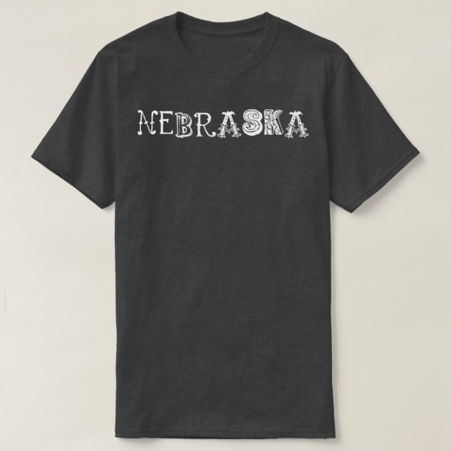 Nebraska 50 stater Namn T Shirt (Design framsida)