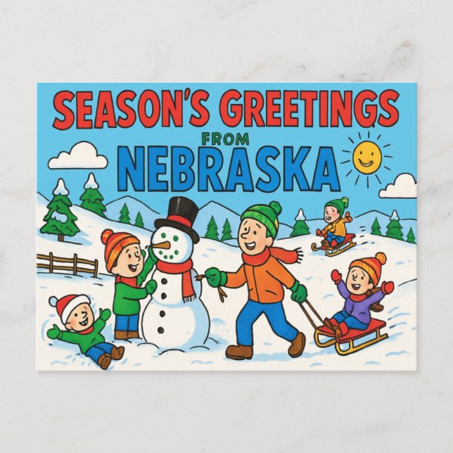 NEBRASKA Brevkort Vykort (Framsida)