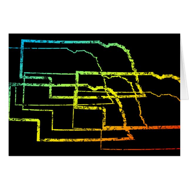 nebraska chill blue hälsningskort (Framsidan Horizontal)