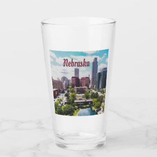 Nebraska City Skyline Omaha Glaskopp