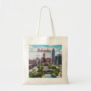 Nebraska City Skyline Omaha Tygkasse