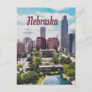 Nebraska City Skyline Omaha Vykort