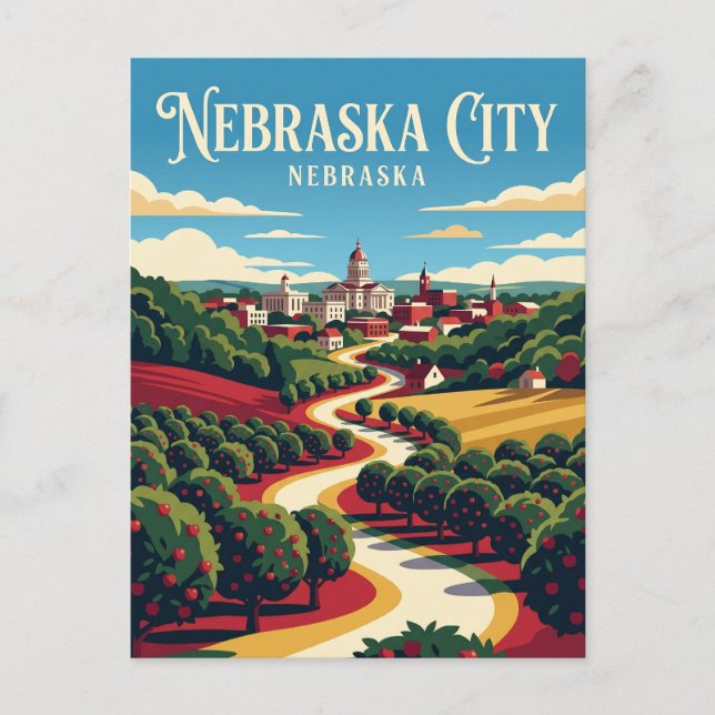 Nebraska City USA Vykort (Framsida)