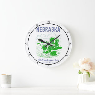 Nebraska Cornhusker State Farm Stor Klocka