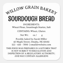 Nebraska Cottage Law Mat Sourdough Bröd Etikett