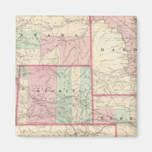 Nebraska, Dakota, Idaho, Montana och Wyoming Magnet