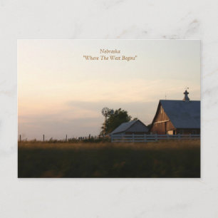 Nebraska"där Västern börjar" Vykort