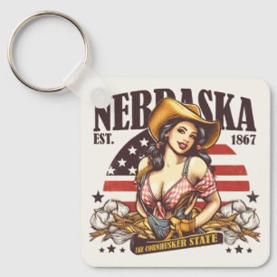 Nebraska, delstaten Cornhusker Nyckelring