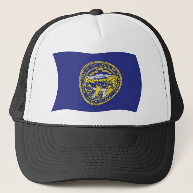 Nebraska Flagg Hatt Truckerkeps (Framsida)