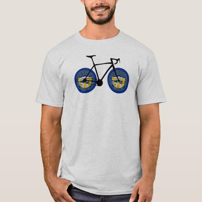 Nebraska Flagga Cycling T Shirt (Framsida)