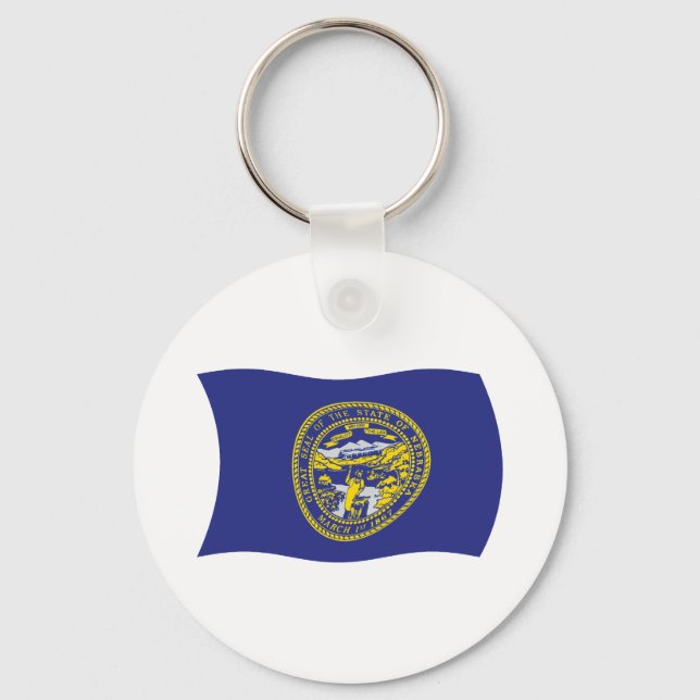 Nebraska Flagga Keychain Nyckelring (Framsida)