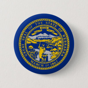 Nebraska Flagga Knapp
