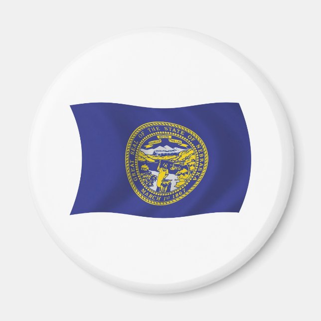Nebraska Flagga Magnet (Framsidan)