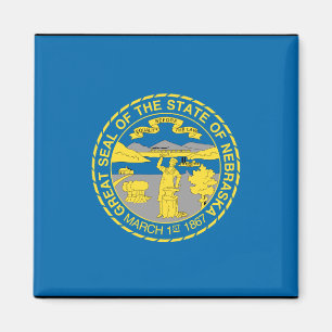 NEBRASKA FLAGGA MAGNET