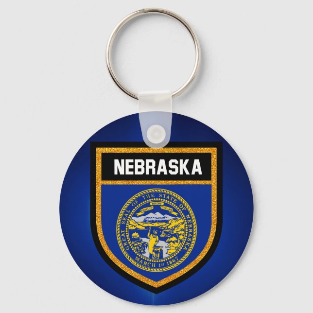 Nebraska Flagga Nyckelring (Framsida)