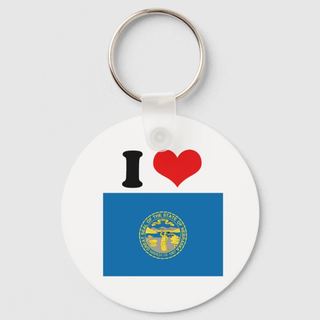 NEBRASKA FLAGGA NYCKELRING (Framsida)