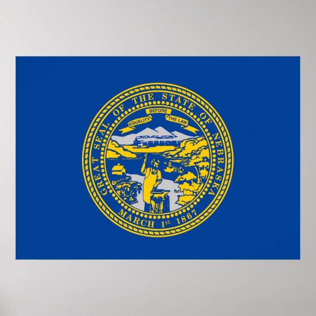 Nebraska flagga poster (Framsidan)