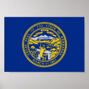 Nebraska Flagga Poster