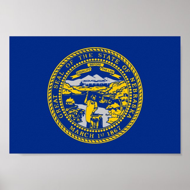 Nebraska Flagga Poster (Framsidan)