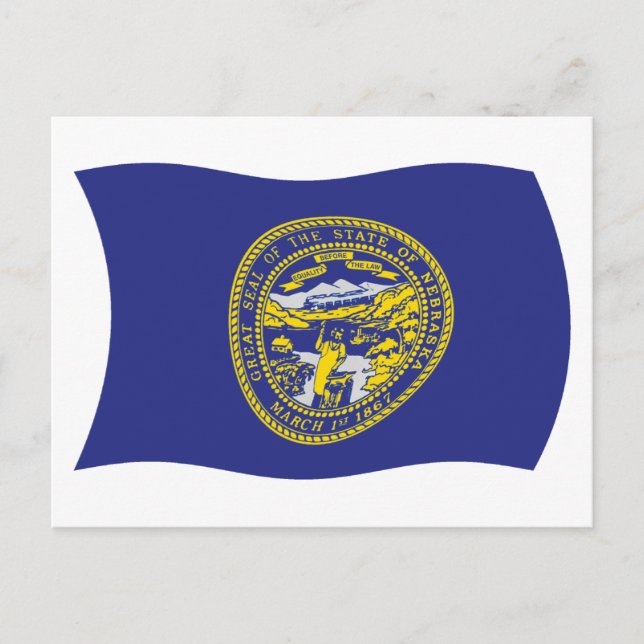 Nebraska Flagga Postkort Vykort (Framsida)