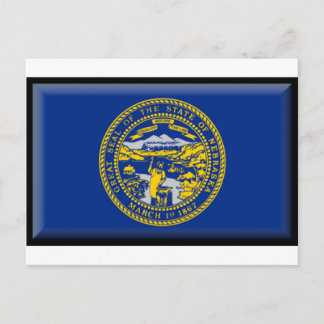 Nebraska Flagga Vykort