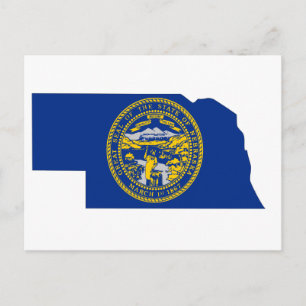 Nebraska flaggakarta vykort