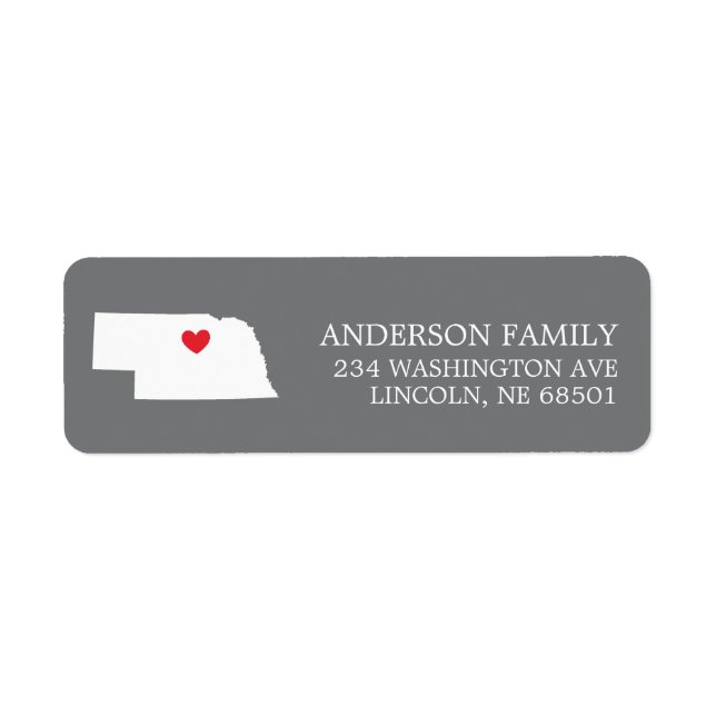 NEBRASKA | Flytta Returadressetikett Returadress Etikett (Framsidan)