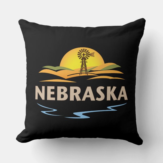Nebraska Förenta staterna Kudde (Framsida)