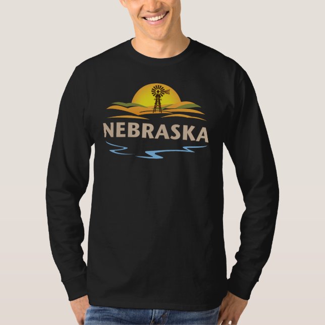 Nebraska Förenta staterna T Shirt (Framsida)