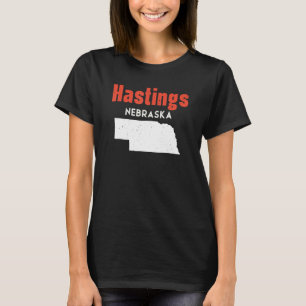 Nebraska Förenta staterna Travel Nebraska Hastin T Shirt