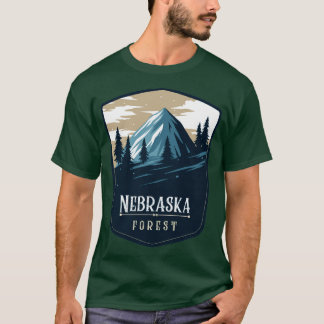 Nebraska Forest Camping Hiking and Backpackaging t Shirt