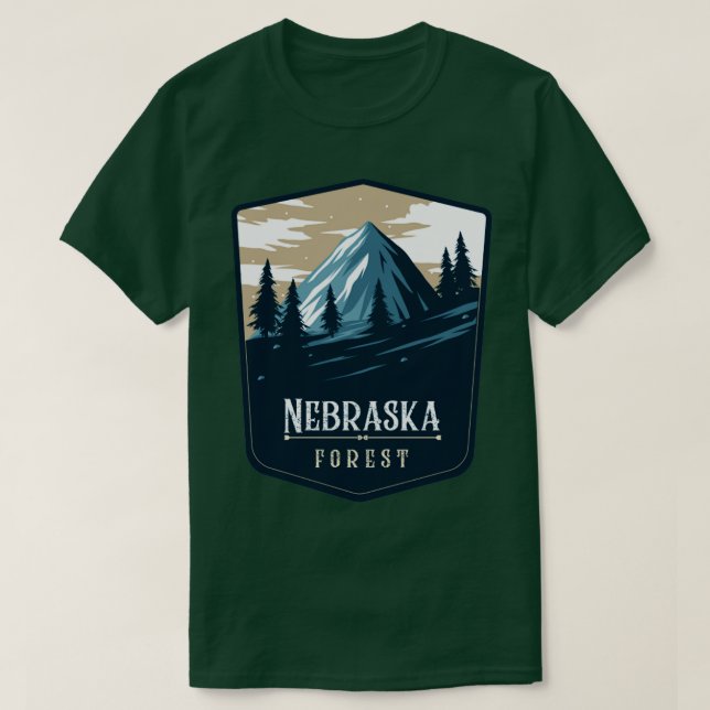 Nebraska Forest Camping Hiking and Backpackaging t T Shirt (Design framsida)