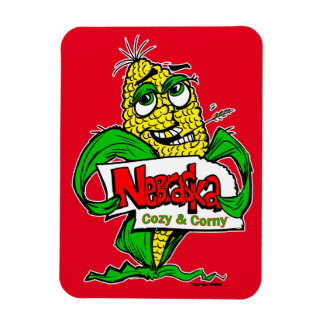 Nebraska Funny Tecknad Maj Cob Magnet