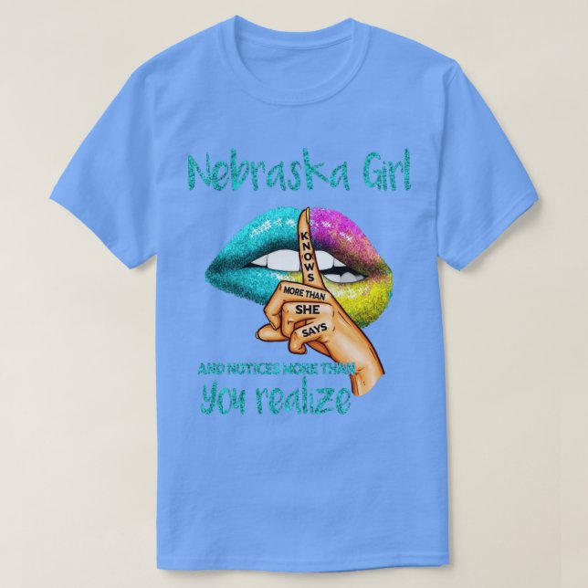 Nebraska Girl vet mer än hon säger T Shirt (Design framsida)