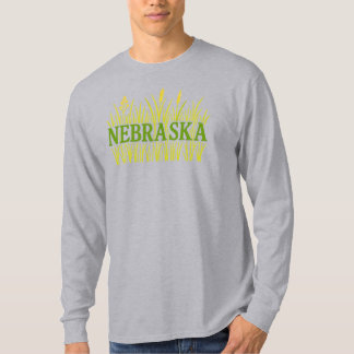 Nebraska Grassland Typography | Rustic Tallgräs T Shirt
