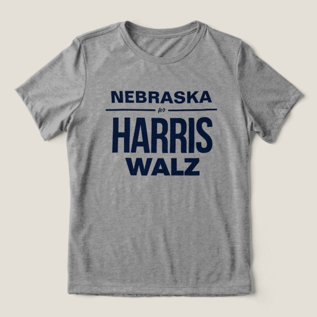 Nebraska Harris Walz T Shirt (Design Framsida)