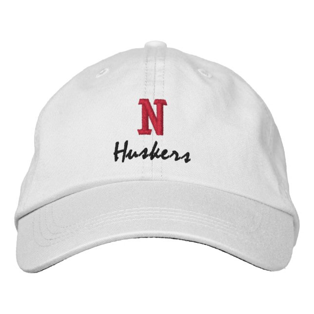 Nebraska Hat Broderad Keps (Framsida)