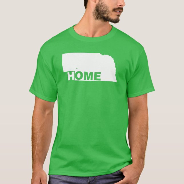 Nebraska Hemifrån Från Stat T-Shirt Tees (Framsida)