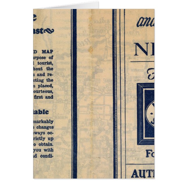 Nebraska Highway Karta Hälsningskort (Framsidan)