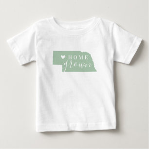 Nebraska Home Grown   Redigerbar Färg-stat Karta T Shirt
