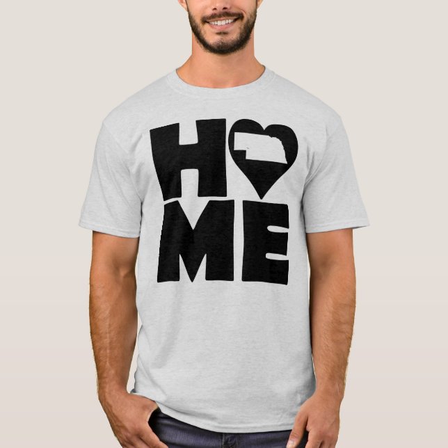 Nebraska Home Heart State Tees T-Shirt (Framsida)