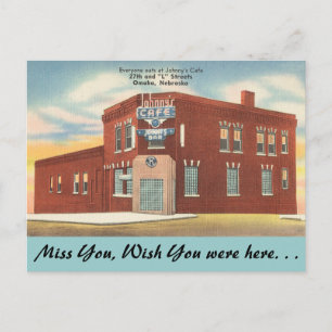 Nebraska, Johnny's Cafe, Omaha Vykort