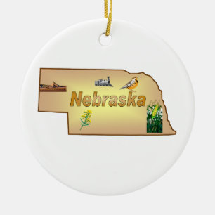 Nebraska julgranprydnad julgransprydnad keramik