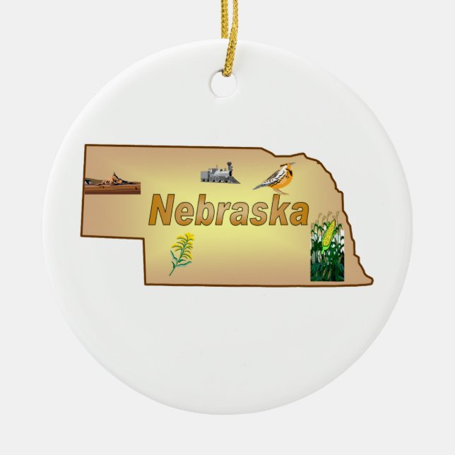 Nebraska julgranprydnad julgransprydnad keramik (Framsidan)