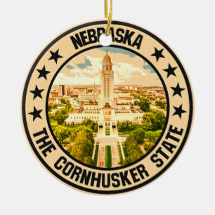 Nebraska Julgransprydnad Keramik