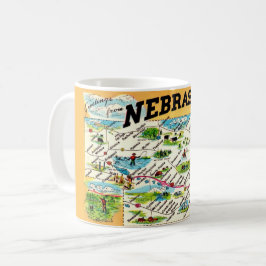 Nebraska Karta Mugg